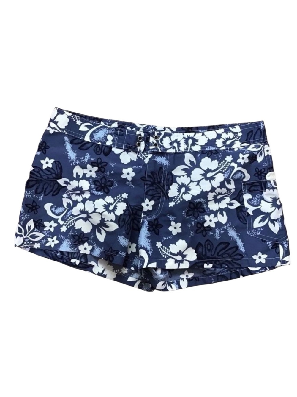 NITROGEN mini shorts liberty floral blue white Hawaiian style  size 7